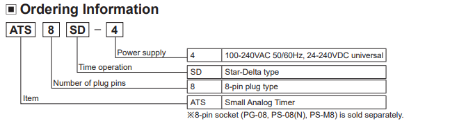 Rơ le Thời Gian ATS8SD-4